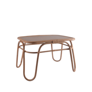 Geometric wicker table