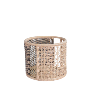 Kawung Lurik Round Basket
