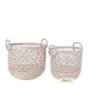 Kawung Round Basket Small