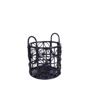 Kawung Round Basket Small