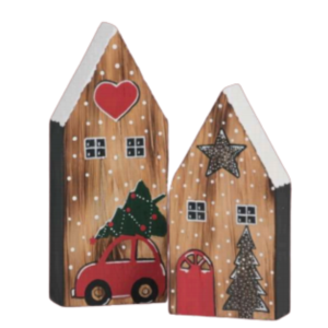 Wooden House Christmas (Brown)