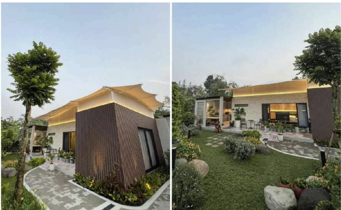 Villa Puncak tampak luar