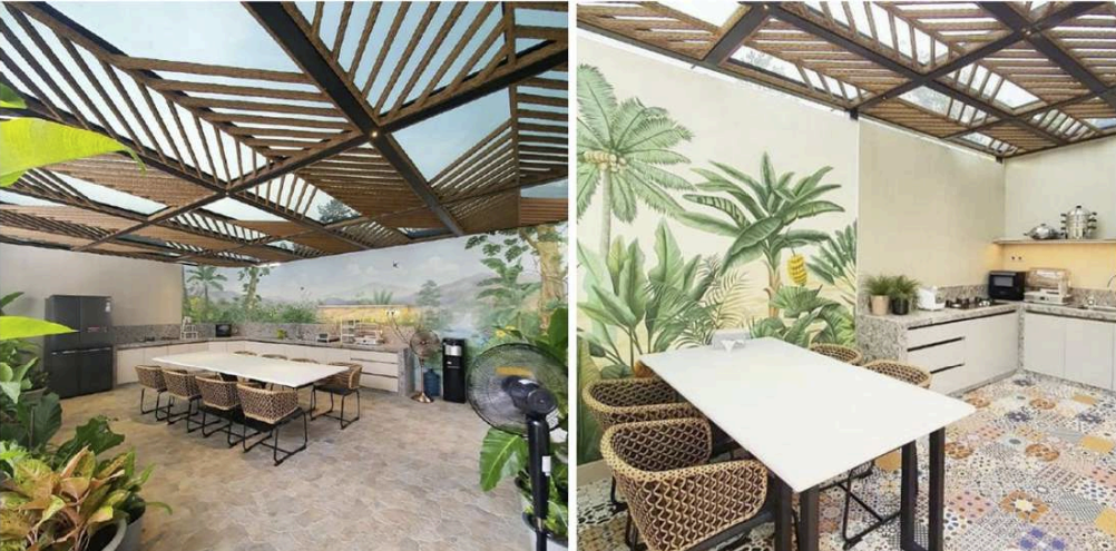 Villa Puncak pergola